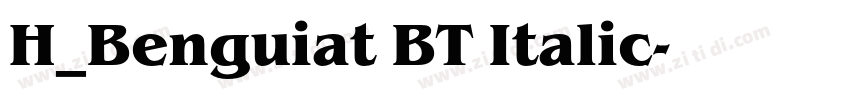 H_Benguiat BT Italic字体转换